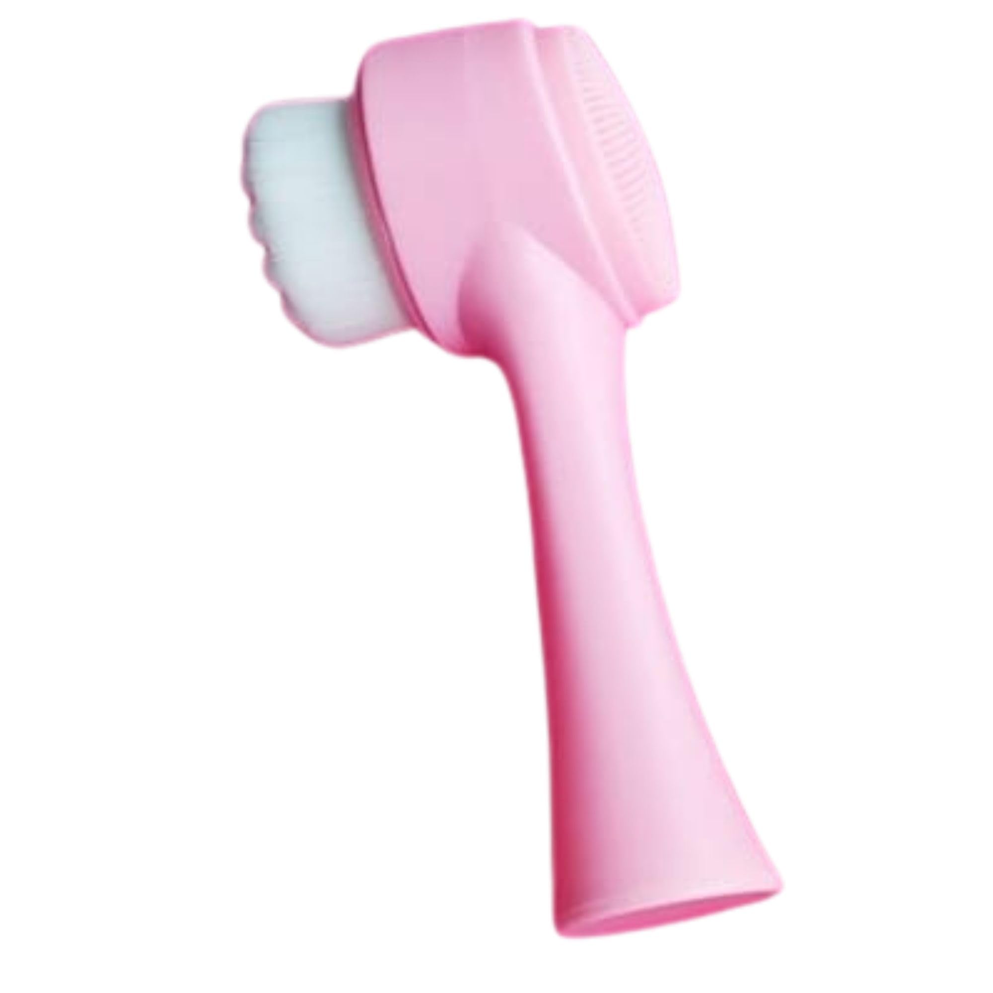 Escova de Limpeza Facial 2 em 1 com Cerdas de Silicone para Skin Care, Massageador e
