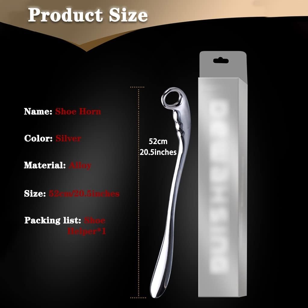 Calzador, Cuchara for Zapatos de aleación Duradera con Mango Ondulado, Maternidad Largo, ayudante portátil for Orificio for Colgar, fácil Almacenamiento