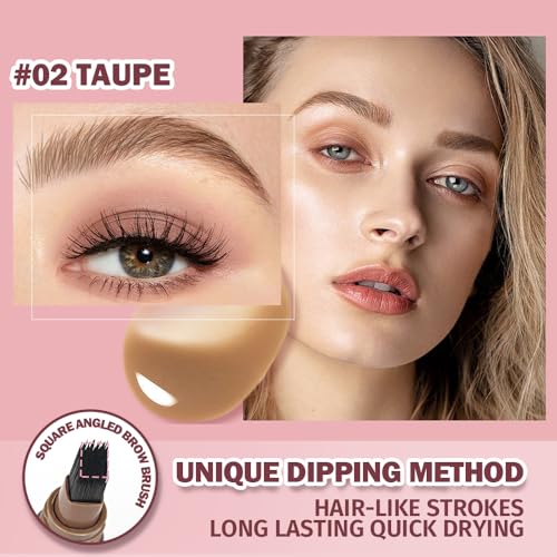 Pincel líquido para sobrancelhas, pincel e molho angulado para sobrancelhas, traços semelhantes a ca