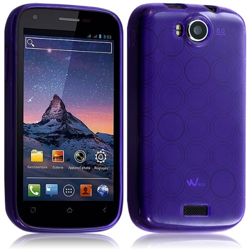 Seluxion - Housse Coque Gel Cercle pour Wiko Cink Peax/Peax 2 Couleur Violet Translucide