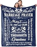 Qzxyni Marriage Prayer, Wedding Gifts for Newlyweds, Marriage Prayer Wedding Gifts 50' x 60' Blankets, Engagement Gifts for Couples Christian Religious Prayer Quote, Bridal Shower Gifts