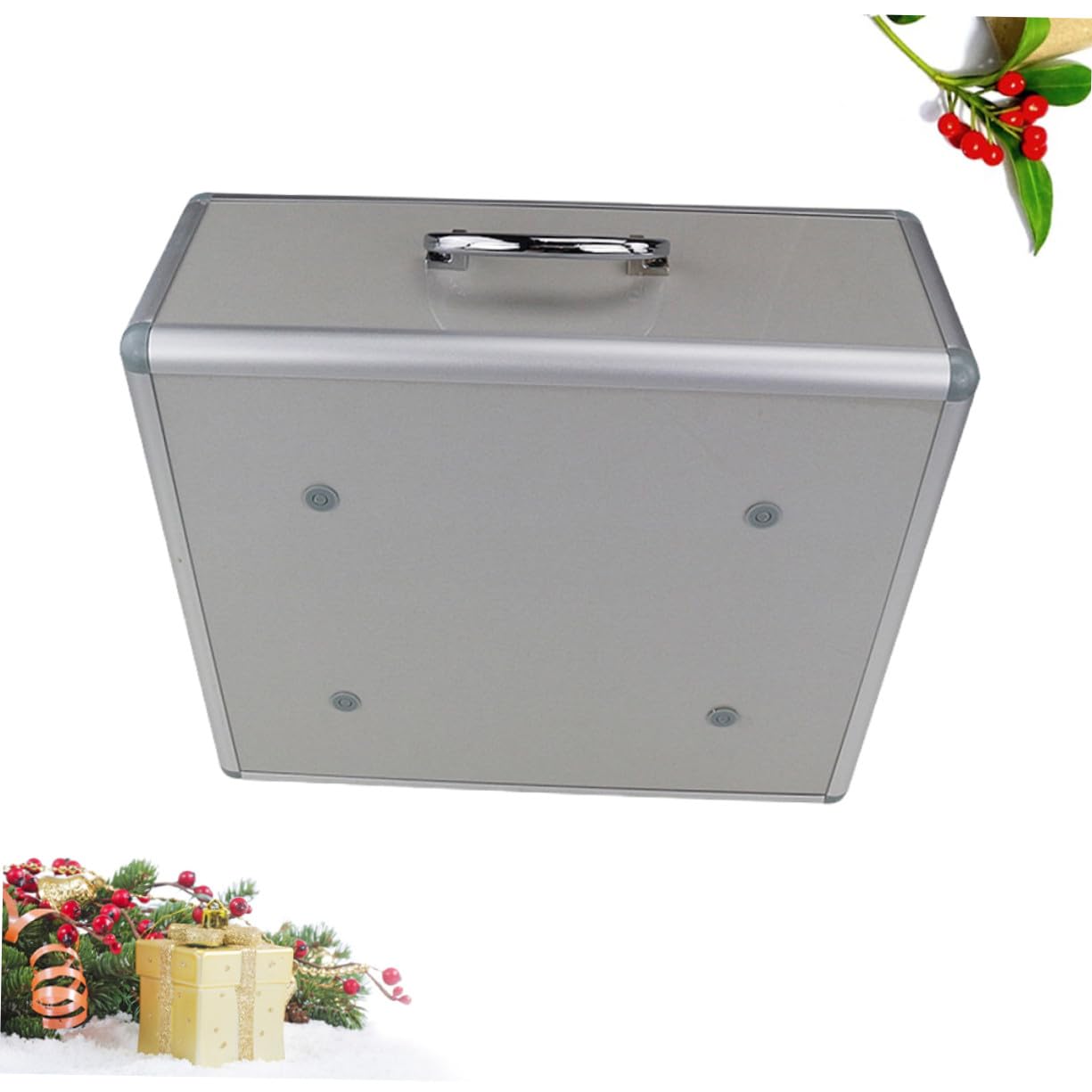 Notfall medizinbox Aluminiumlegierung mit Schloss Wandmontage und Tragbar Aufbewahrungsbehälter für Erste hilfe kit Zuhause Outdoor und Reise Silber