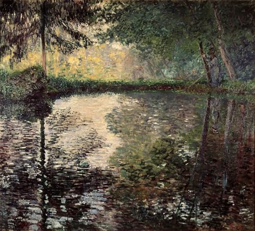 Décoration salon Monet grand format 60x90cm mur vide habillé