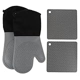 Photo Gallery ligigwash 2 pezzi guanti da forno silicone anticalore con presine isolanti spesse e allungate resistenti al vapore per cucina cottura e grigliate sicure Photo Gallery ligigwash 2 pezzi guanti da forno silicone anticalore con presine isolanti spesse e allungate resistenti al vapore per cucina cottura e grigliate sicure