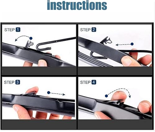 Miniatura 6 de Juego de limpiaparabrisas delantero y trasero compatible con Kia Cerato YD 2012-2017 parabrisas ventana coche lluvia cepillo 26 pulgadas 14 pulgadas