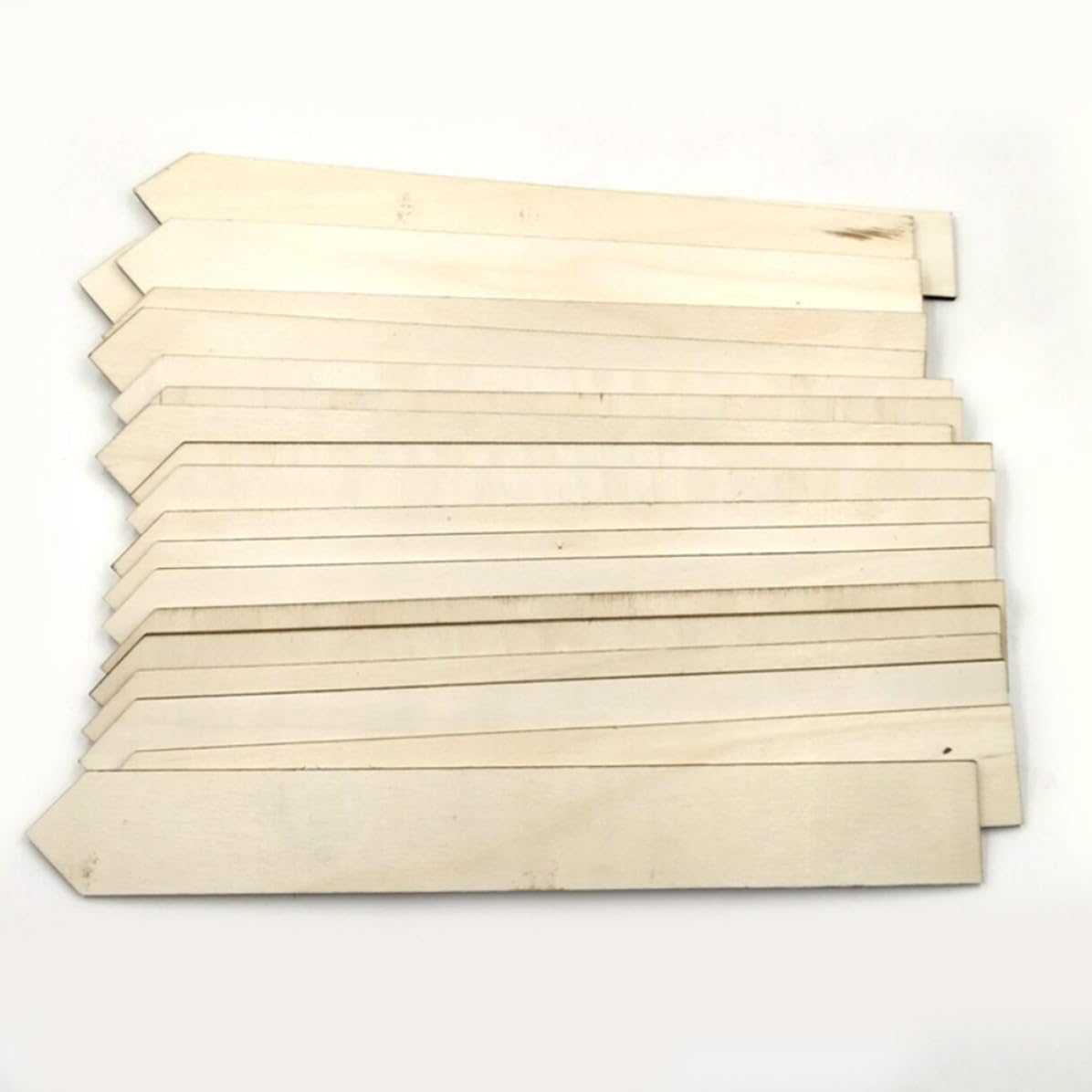 100 Pièces Étiquettes de Jardin en Bois Rustique 24x3 Cm, Longues Bandes Solide pour Plantes, Décoratives, pour Maison et Jardin