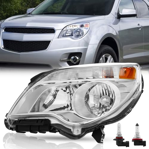 TODO Headlights Assembly Compatible with 2010-2015 Equinox LS/LT Only Headlight Assemblies Headlamp Replace 23308253 23308254 GM2503338 GM2502338 Driver Left Side