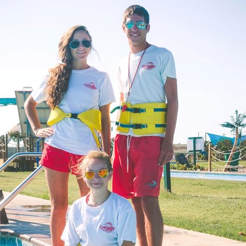 TRC Recreation Super Soft Size Medium Promotional Waist Flotation Swim Belt, Foam Pool Float for Boat and Swimming Accessories, Yellow (2 Pack)