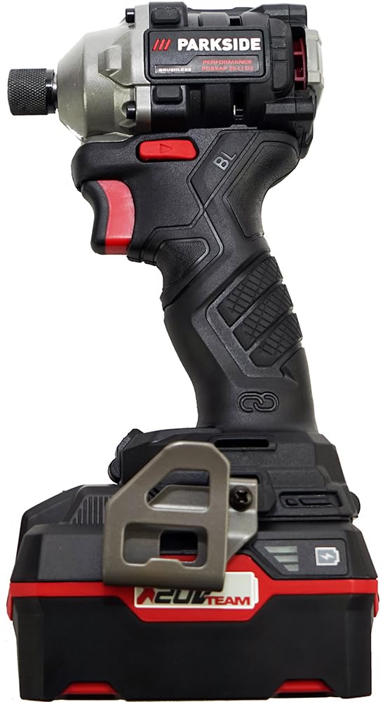 HEADNMORE® Bundle – PARKSIDE PERFORMANCE® 20 V – 1/4" akumulatorowa wkrętarka udarowa PDSSAP 20 + breloczek do kluczy (akumulator 2 x 4 Ah)