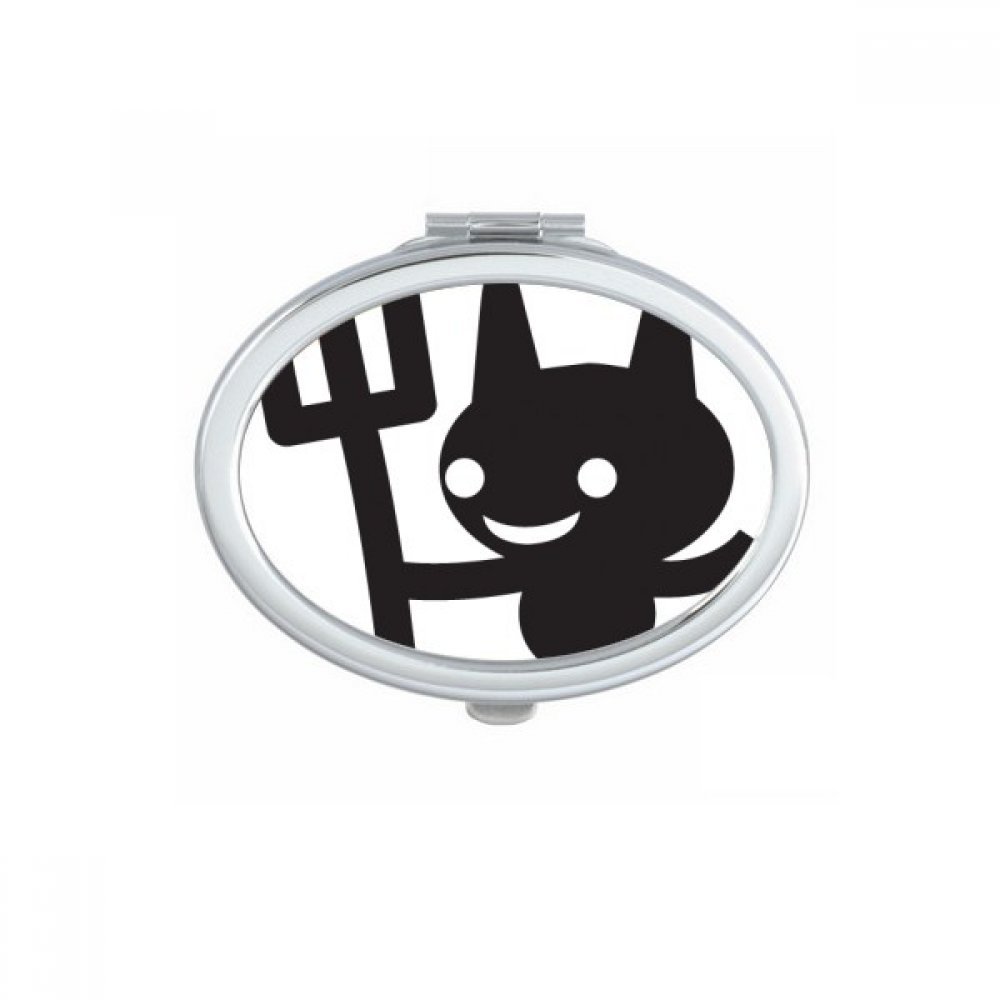 Miroir compact ovale Halloween fini les miroirs cassés dans le sac maquillage à main