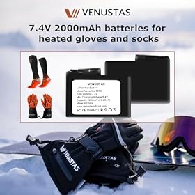 Venustas-74V-2000mAh-Li-Polymer-Rechargeable-Batteries-for-Heated-Gloves-and-Heated-Socks