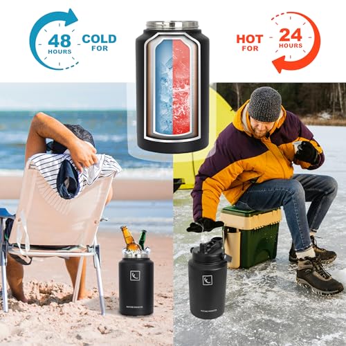 Image of NATURE PIONEOR 1 Gallon (128oz) Insulated Water Bottle Jug with Carrier Bag