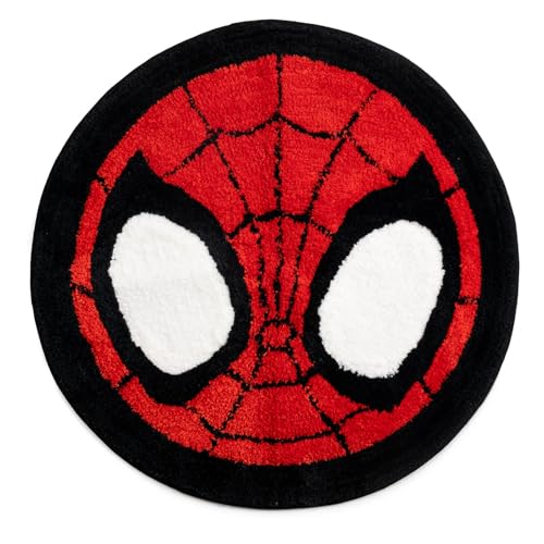 Jay Franco Marvel Spidey and His Amazing Friends Kids Bath Rug - Soft, Non-Slip, Machine Washable, Red Bathroom Mat 26 x 26