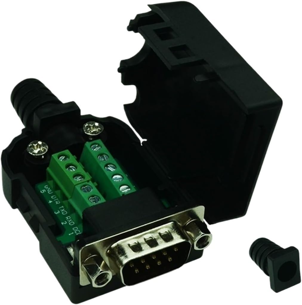 DB9 Solder-Free Connector DB9 Serial Port 9-pin Adapter Terminal RS232 Connector 485 Male and Female Connector