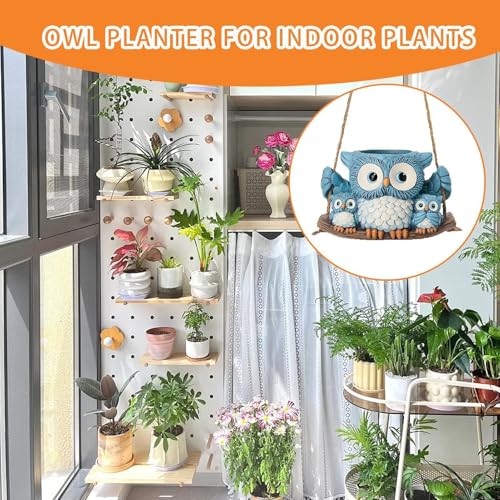Pot de fleurs hibou artisanal en porcelaine émaillée, l'idée cadeau parfaite pour jardiniers - 6