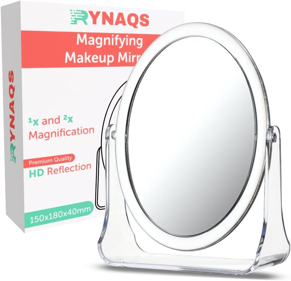 RYNAQS Magnifying Makeup Mirror Double Sided Vanity Top Cosmetic