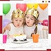 Yaomiao Otuuz 44 Pcs Birthday Foam Crowns for Kids Princess Tiaras King Hat Bulk Diamond Sticker Kits for Crown Party Supplies(Vintage Style) #5