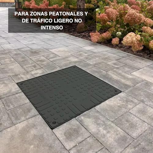 Miniatura 4 de Tapa Con Marco Vodaland 60x60 De Plástico Negro - Clase De Carga A15 Para Arquetas De Pvc, Pozos Y Alcantarillas - Tapa Cuadrada Para Registro Y Alcantarillado