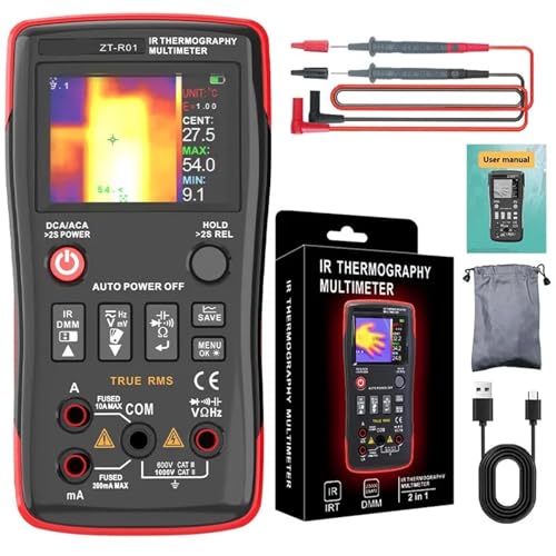 ZT-R01 2-in-1 Thermal Imaging Multimeter, Professional Digital Multimeter with IR Camera, 32x32 Resolution 25000countsT-RMS(ZT-R01 package2)