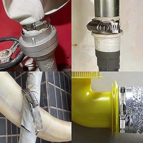 Hose Clamp Stainless Steel DIY 7.9 FT Metal Strapping with Holes + 6 Fasteners Large Adjustable Clamp Worm Gear Hose Clamps Pipe Clamp Band Clamp Air Ducting Clamp for Pipe Automotive Cable Tube - Thumbnail 5