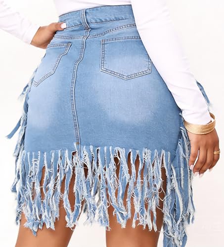 Image of SeNight Women Denim Dresses Elegant Sexy Short Sleeve Jean Party Dress