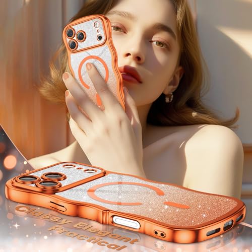 Coque iPhone 17 Pro Max antichoc transparente pailletée MagSafe - 5