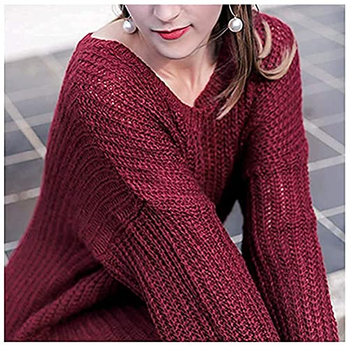 ARJOSA Women's Fall Sweaters Pullover Oversized Crew Neck Long Sleeve Knit Sweater Tunic Tops4