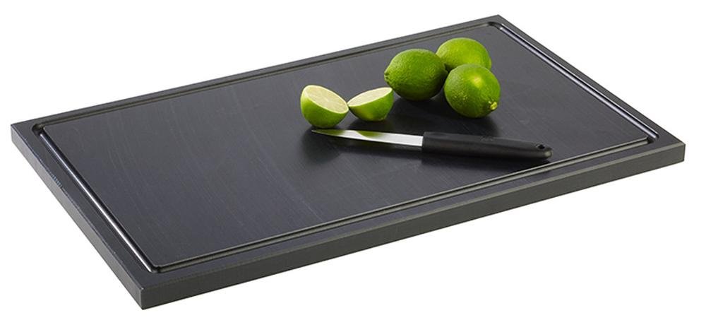 APS – Tagliere Bar in polietilene, 50 x 30 x 2 cm, con Canale di Scarico
