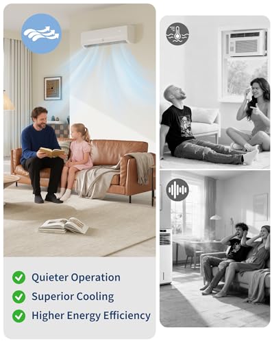 Image of Garvee 9000 BTU Mini Split Air Conditioner,19 SEER2 Ductless Inverter AC w / 115V, Cool Up to 450 Sq. Ft with Heat Pump System,White