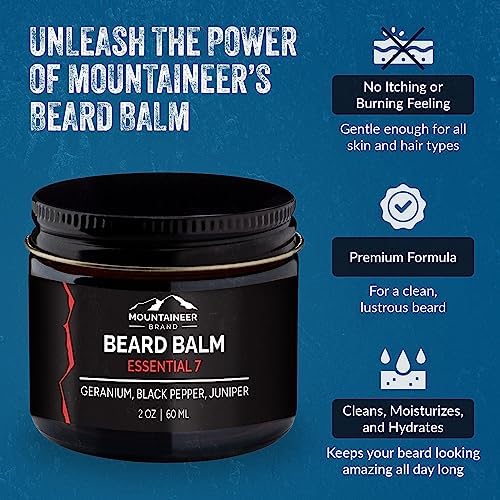 Miniatura 2 de Mountaineer Magic Beard Balm Acondicionador sin enjuague  Bálsamo para barba para hombres  Bálsamo de mantequilla para dar forma y esculpir barbas