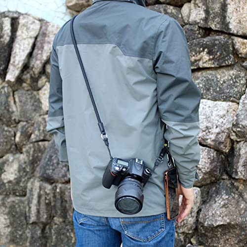 Pibiettn Camera Strap, Phone Strap, 120Cm Quick Release Climbing Rope Camera Shoulder Neck Strap For Smartphone Dslr Slr Mirrorless Cameras (Black) #TOP2