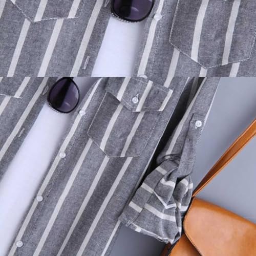 Spring Cardigans for Women 2025 Lightweight Plaid Button Down Long Sleeve Shirts Cute Boho Beach Cover Up Outerwear3