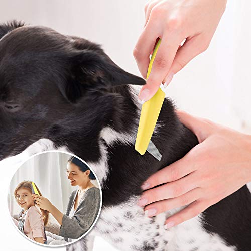BENSEAO Flea Comb for Cats Dog Comb Lice Comb Metal Teeth Durable Tear Stain Dog Combs Remove Float Hair Combing Tangled⦠- Image 7