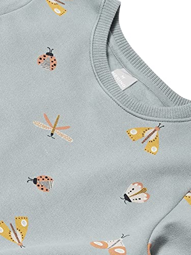 Blusão Infantil Menina Em Moletom Peluciado Com Estampa Azul Claro 001