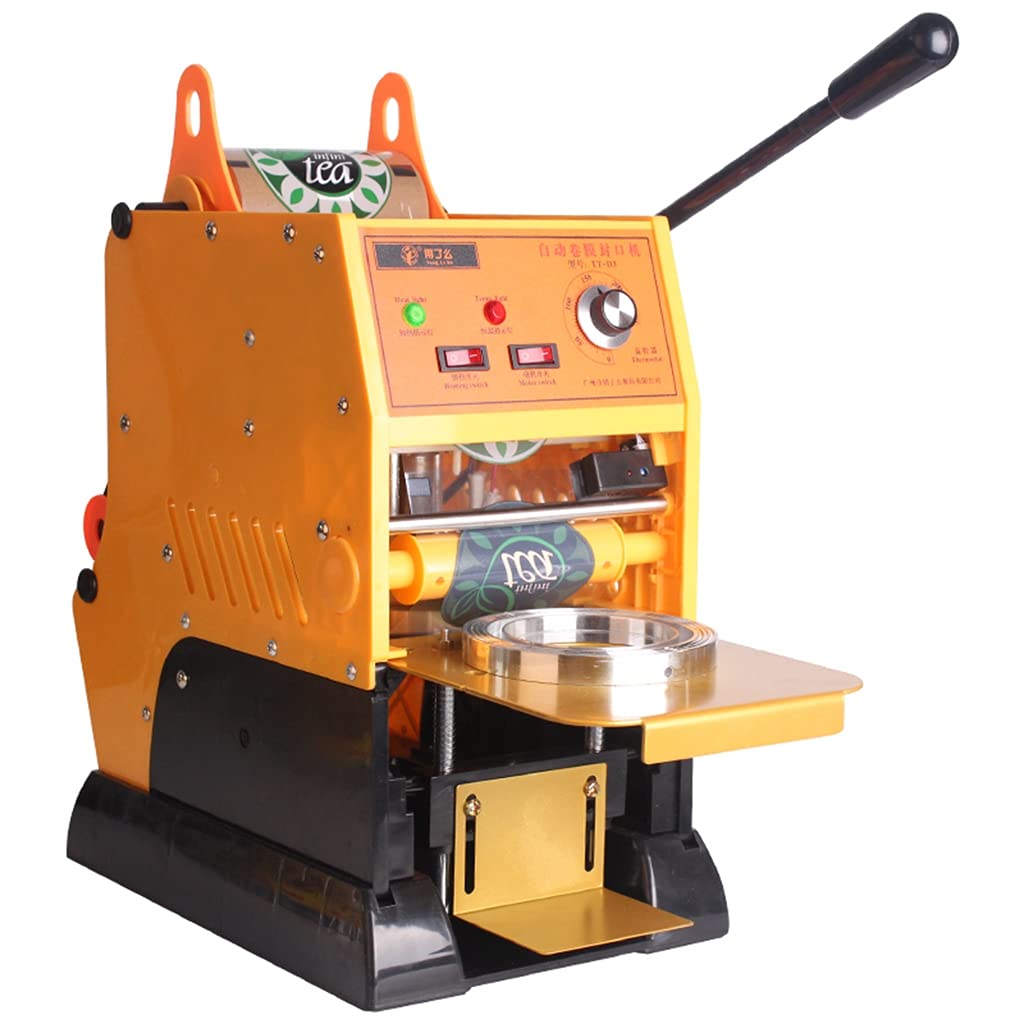 AYCDL Electric Cup Sealer, Hand-pressed Juice Sealer, Dining Car Cup Sealer, Suitable for Coffee Shops and Restaurants