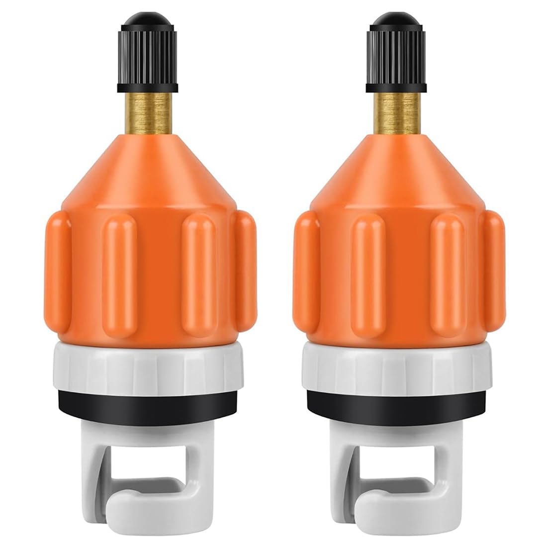 2 pezzi accessori sup, verticali adattatore sup compressore, adattatori per valvole motore per tavole da paddle verticali per kayak, valvole per pompe gonfiabili per tavole da paddle (arancione).