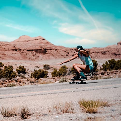 Shark Wheel 60 Mm 78A, Skateboard Cruising Wheels, California Roll, Black, Set Of 4 Wheels #TOP5