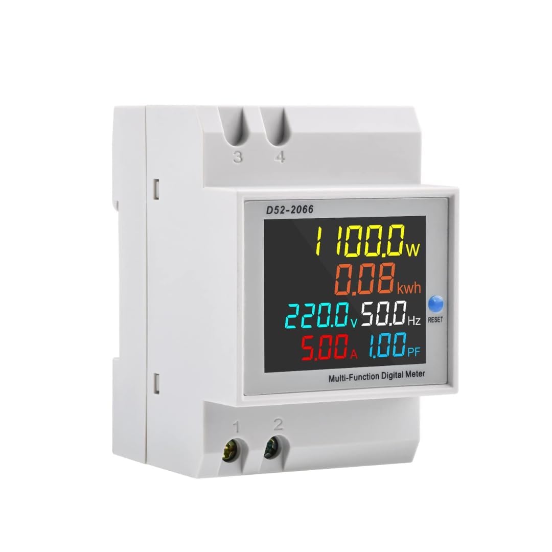 Quick Sense | Digital Single Phase Energy Meter | 6-in-1 Din Rail Multimeter | Power Consumption Monitor | AC 40-300V 100A | Electricity Usage Monitor | LCD Display | Built-in CT | Pack of 1-image-25