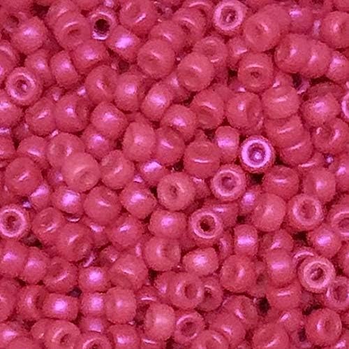 Cuentas de semillas checas 80 Tutti Frutti Pitahaya Hot Pink (1 onza)