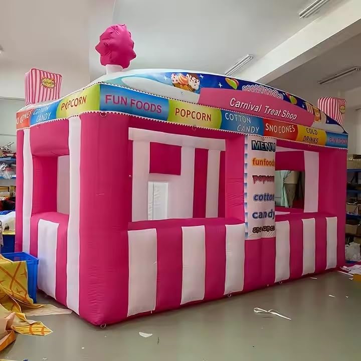 Inflatable Concession Stand Blow-up Treat Shop Booth for Carnival Attractions(16.5x8.2x10ft with Blower)