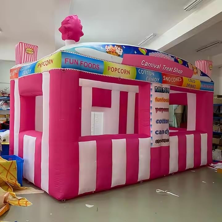 Inflatable Concession Stand Blow-up Treat Shop Booth for Carnival Attractions(16.5x8.2x10ft with Blower)