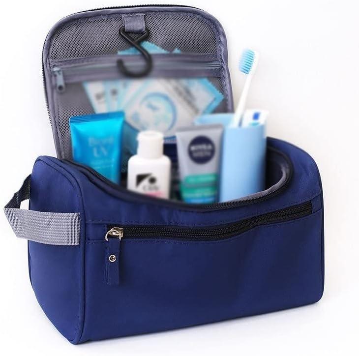 Zipper Travel Makeup Bag Women Hanging Toiletry for Mens Portable Male Wash Kit Organizer Nylon Pouch image 4