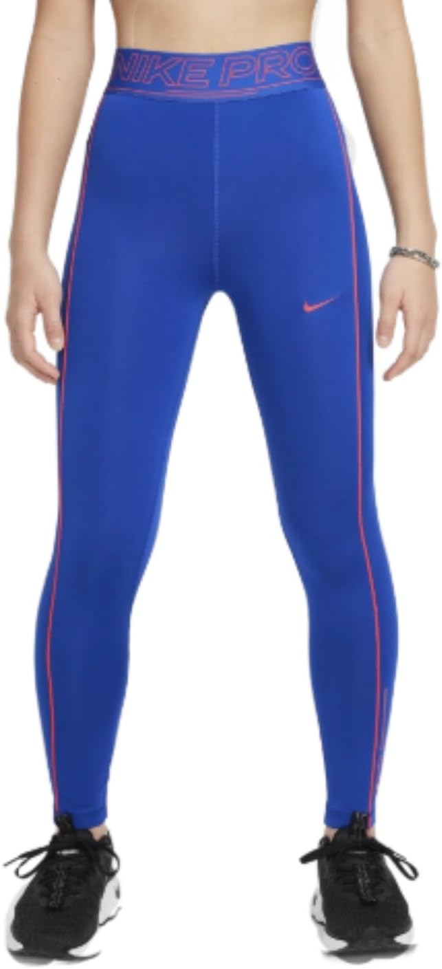 Nike Pro Girls' Dri-FIT Mid-Rise Tight Fit Full Length Leggings