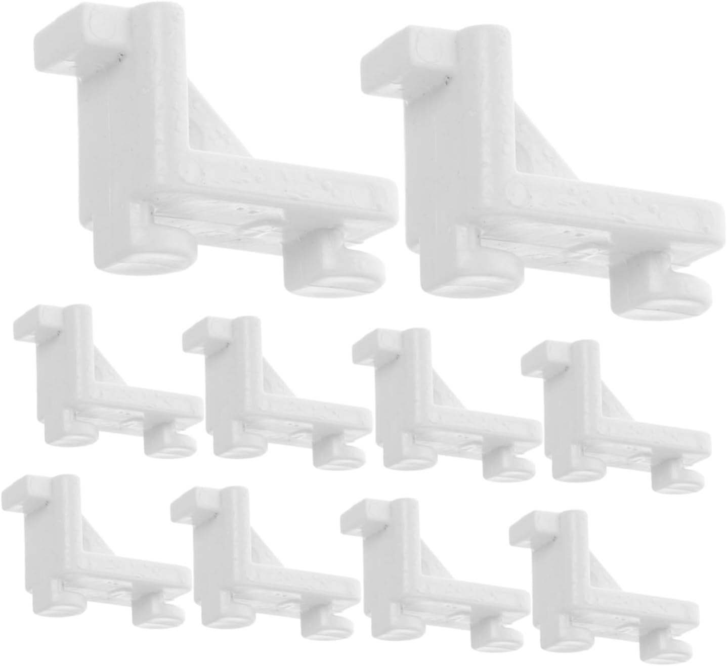 PRETYZOOM 10pcs Refrigerator Buckle Cabinet Adjustable Fridges Freezer Refrigerator Shelf Clips Refrigerator Bracket Latches Freeze Clip Can Replacement Appliance and Release Plastic White