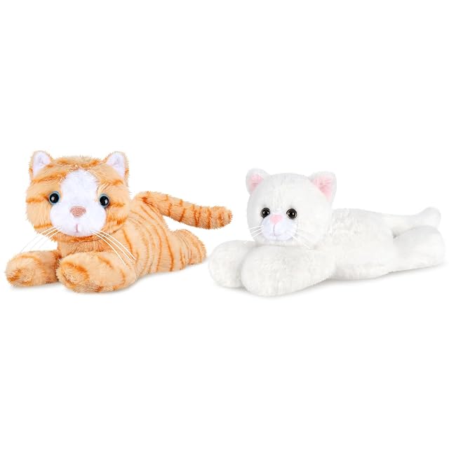 Heatable Coolable Cat Stuffed Animals Cute Microwavable Heating Pad Plushies for Soothing Relaxation Stuffed Cat Plush Toys Orange