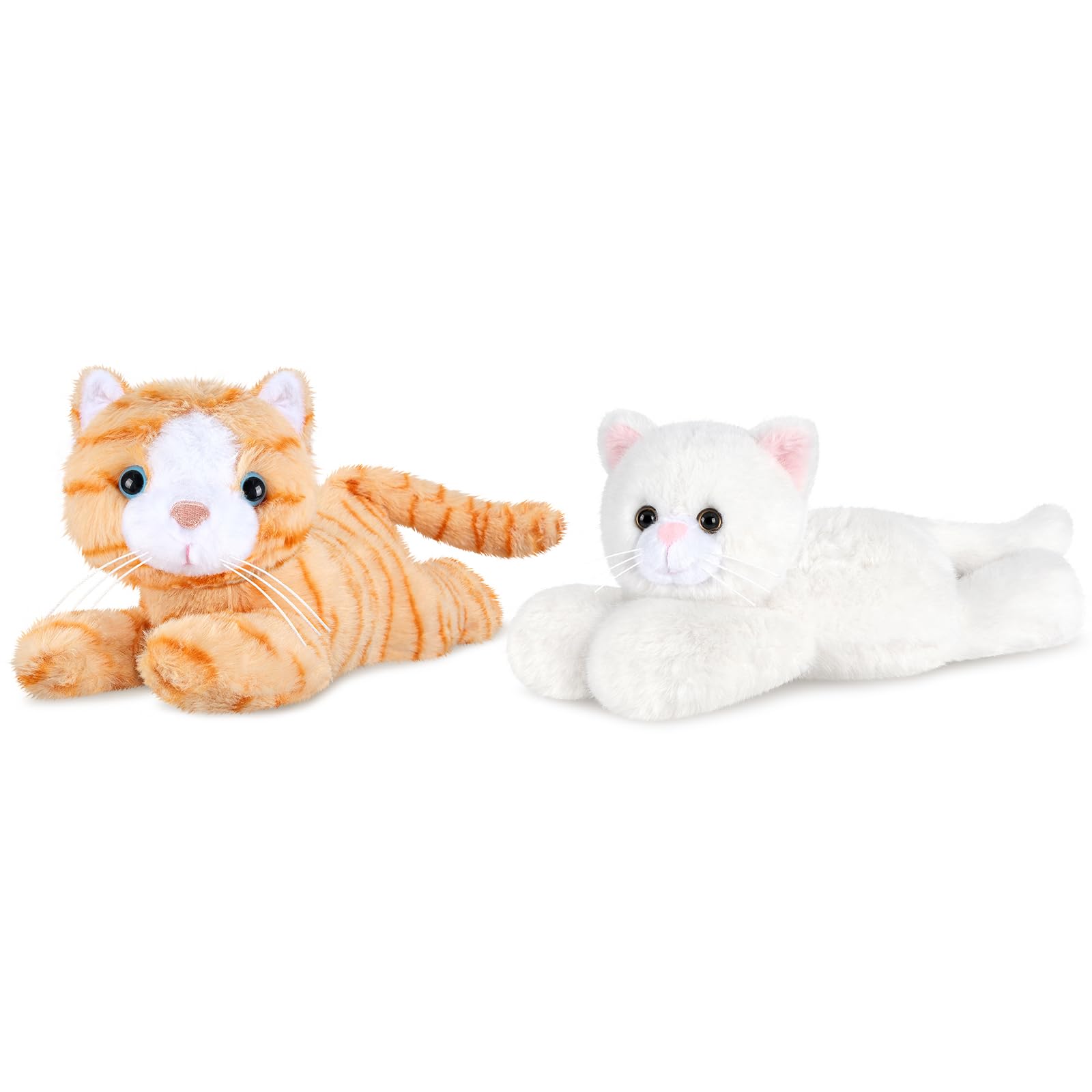 Heatable Coolable Cat Stuffed Animals Cute Microwavable Heating Pad Plushies for Soothing Relaxation Stuffed Cat Plush Toys Orange