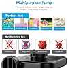 Electric Air Pump for Inflatables,Portable Quick-Fill Air Pump with 3 Nozzles,110-120V, Inflator & Deflator Pumps for Outdoor Camping, Air Mattress Beds,Boats,Inflatable Cushion,Couch,Pool Floats