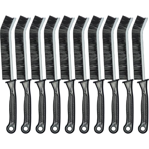 Luxzio Crevice Cleaning Brush Set, Hard Bristle Grout Brush, 10-Pack by Luxzio - Used condition - US$13.54