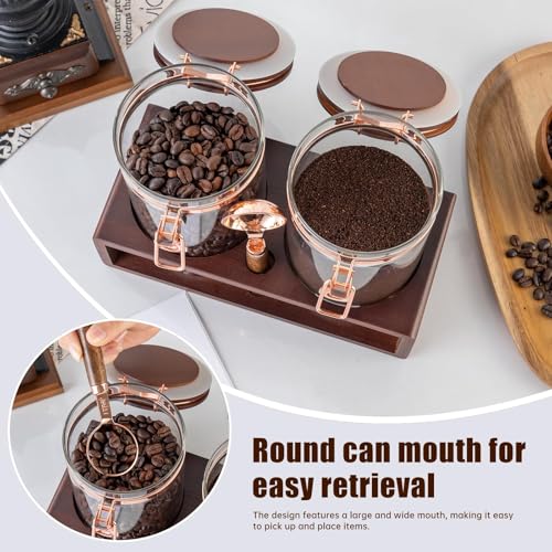 SIQOLNY Glass Coffee Container Set