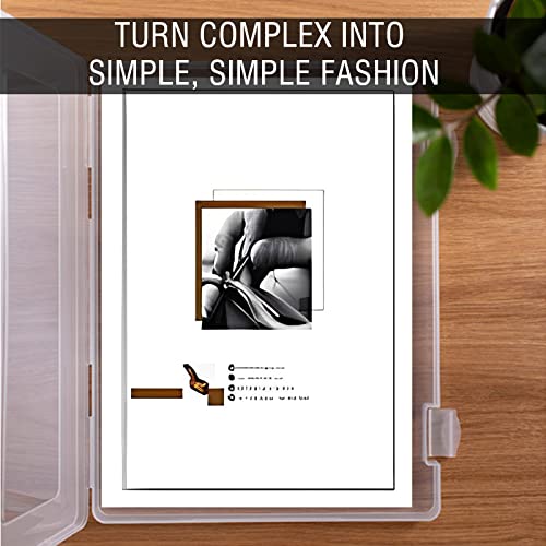 Yidm A4 File Project Case Trasparent 4 Pack A4 Storage Containers Plastic Paper Organizer Photo Containers A4 File Organizer With Latching Lids A4 File Project Case Accessories Games Jewelry Storage #TOP4